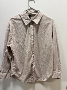 Livesso Tan Back Bow Tie Shirt, M